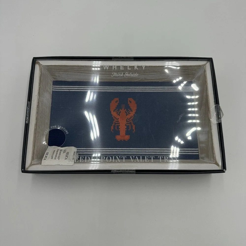 Whelky navy needlepoint