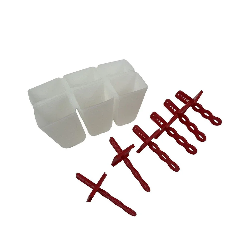 Jell-o Pudding  or Ice Pop Molds Vintage Plastic White and Red Makes 6 Pops