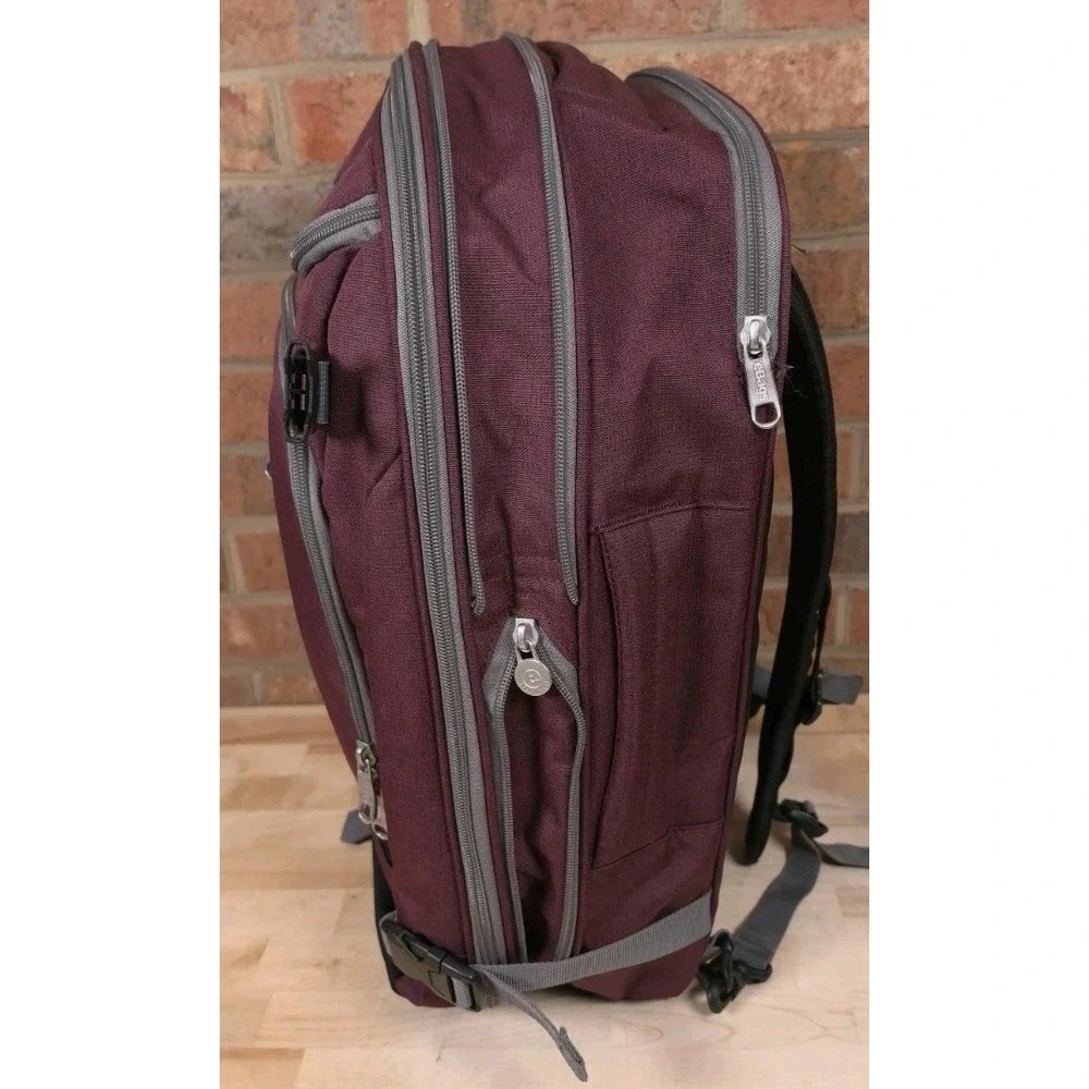 eBags Mother Lode Travel Backpack Convertible Expandable Luggage Burgundy
