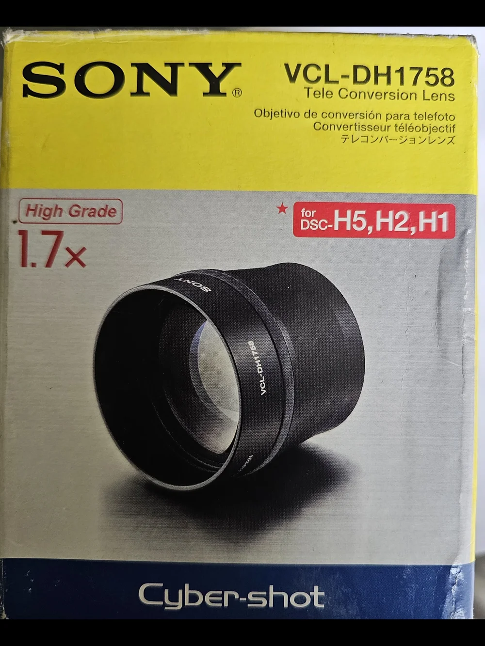 Sony Tele Conversion Lens VCL-DH1758 in Black and Silver