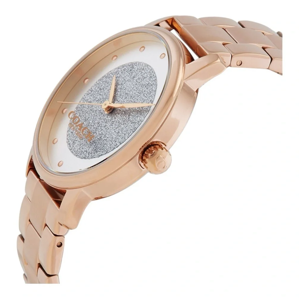 Coach Women’s Rose Gold Tone Watch – Crystal Dial