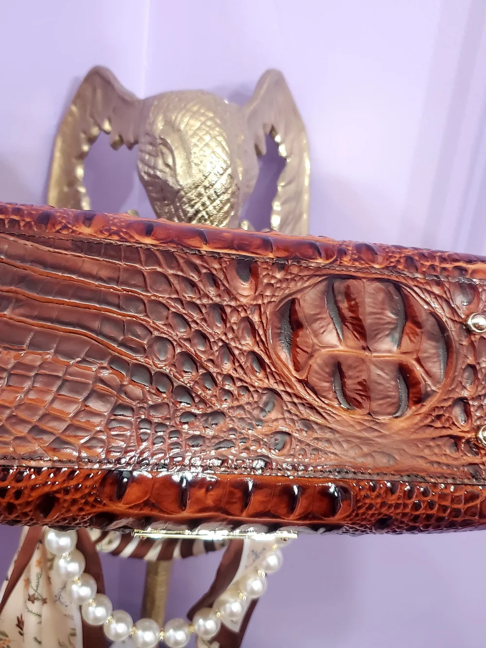 Brahmin authentic croc