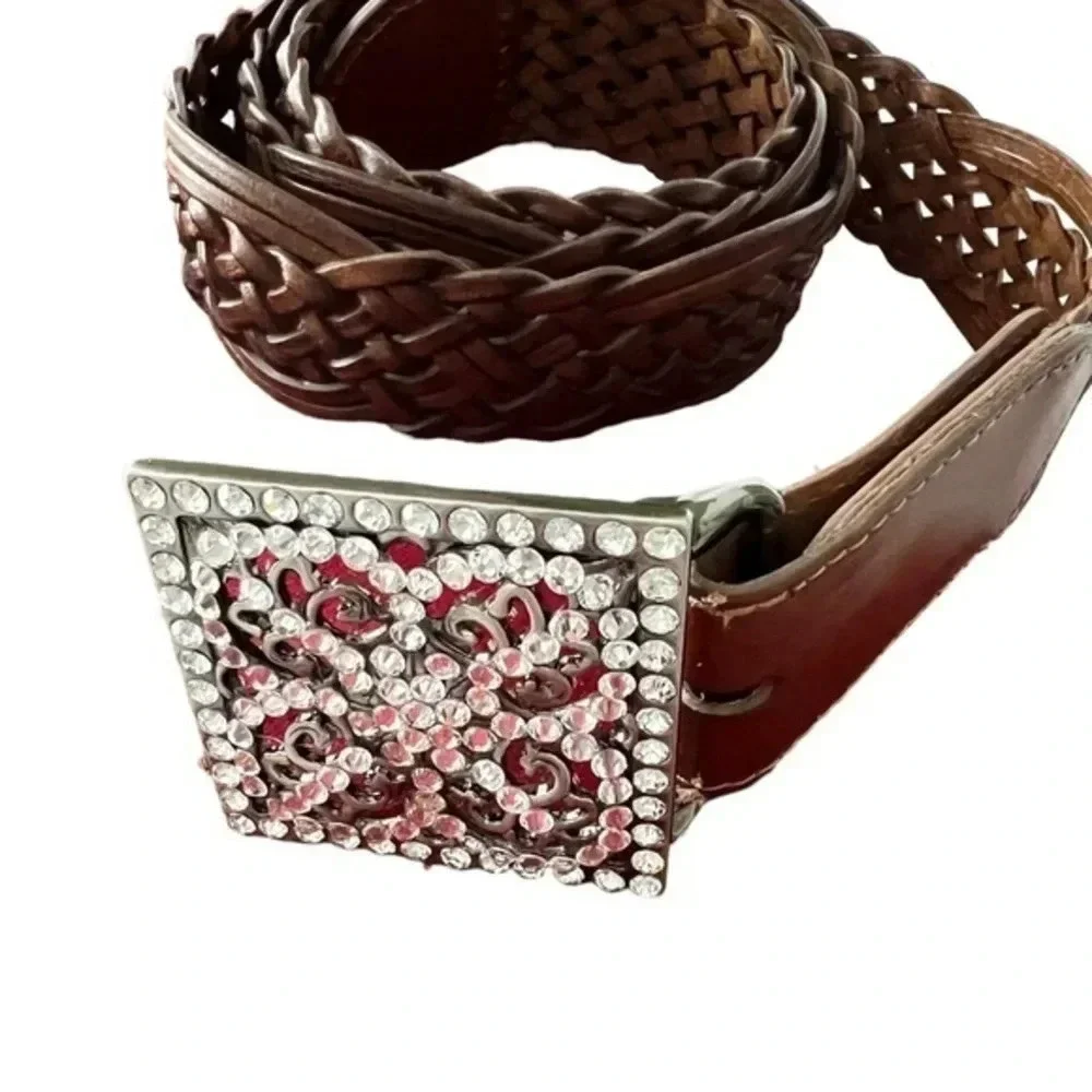 N/A rhinestone buckle