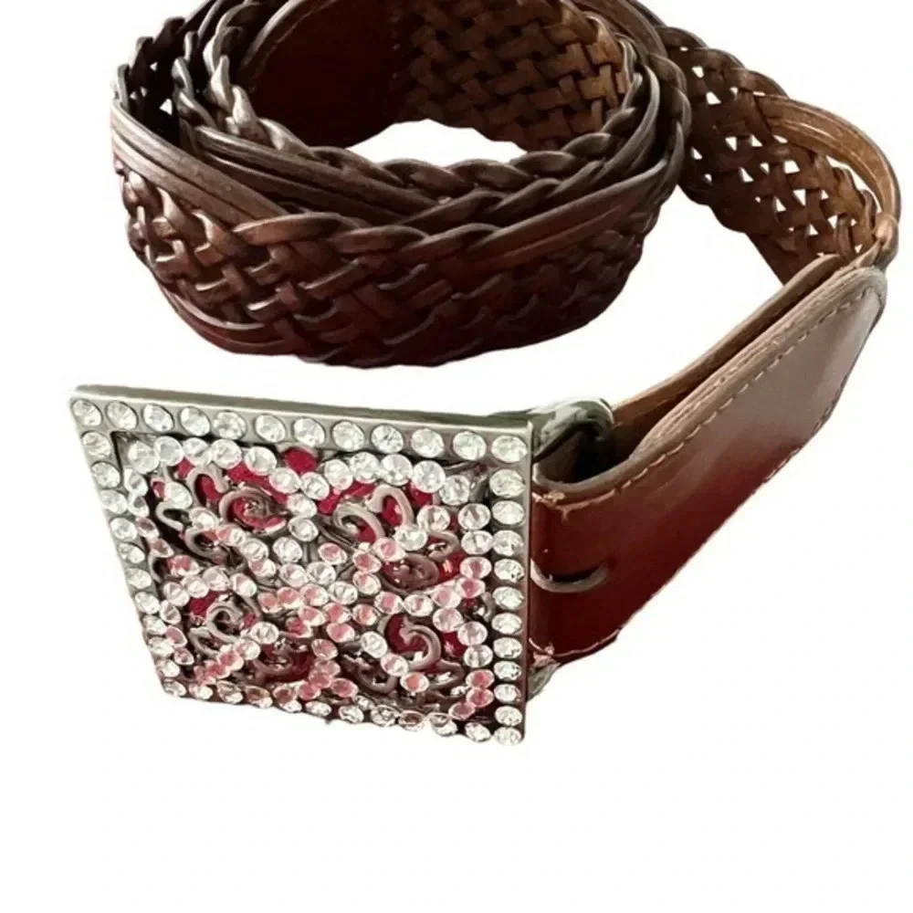 N/A rhinestone buckle