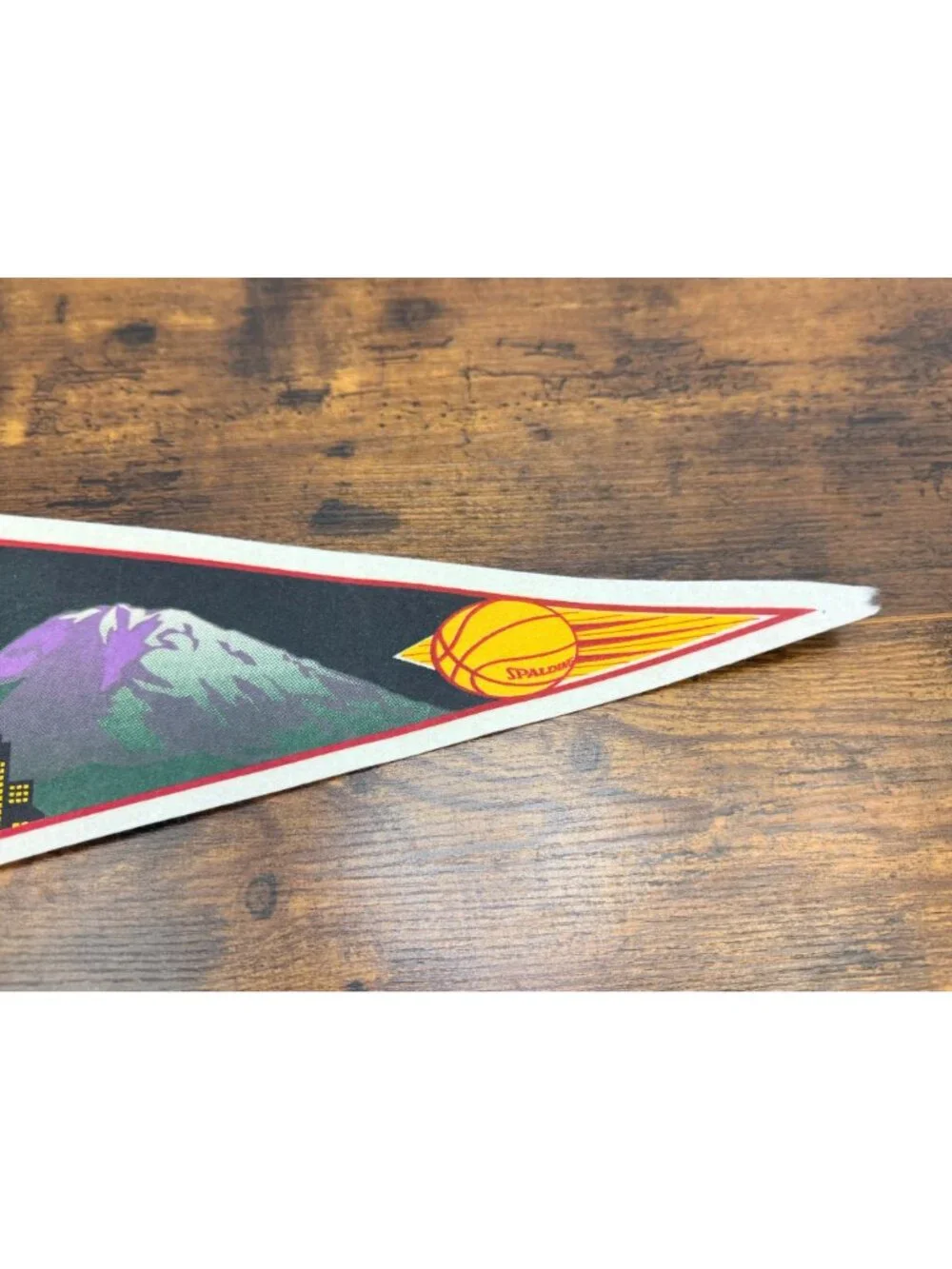 Seattle Supersonics 1994 NBA Vintage Pennant With Space Needle & Skyline Design