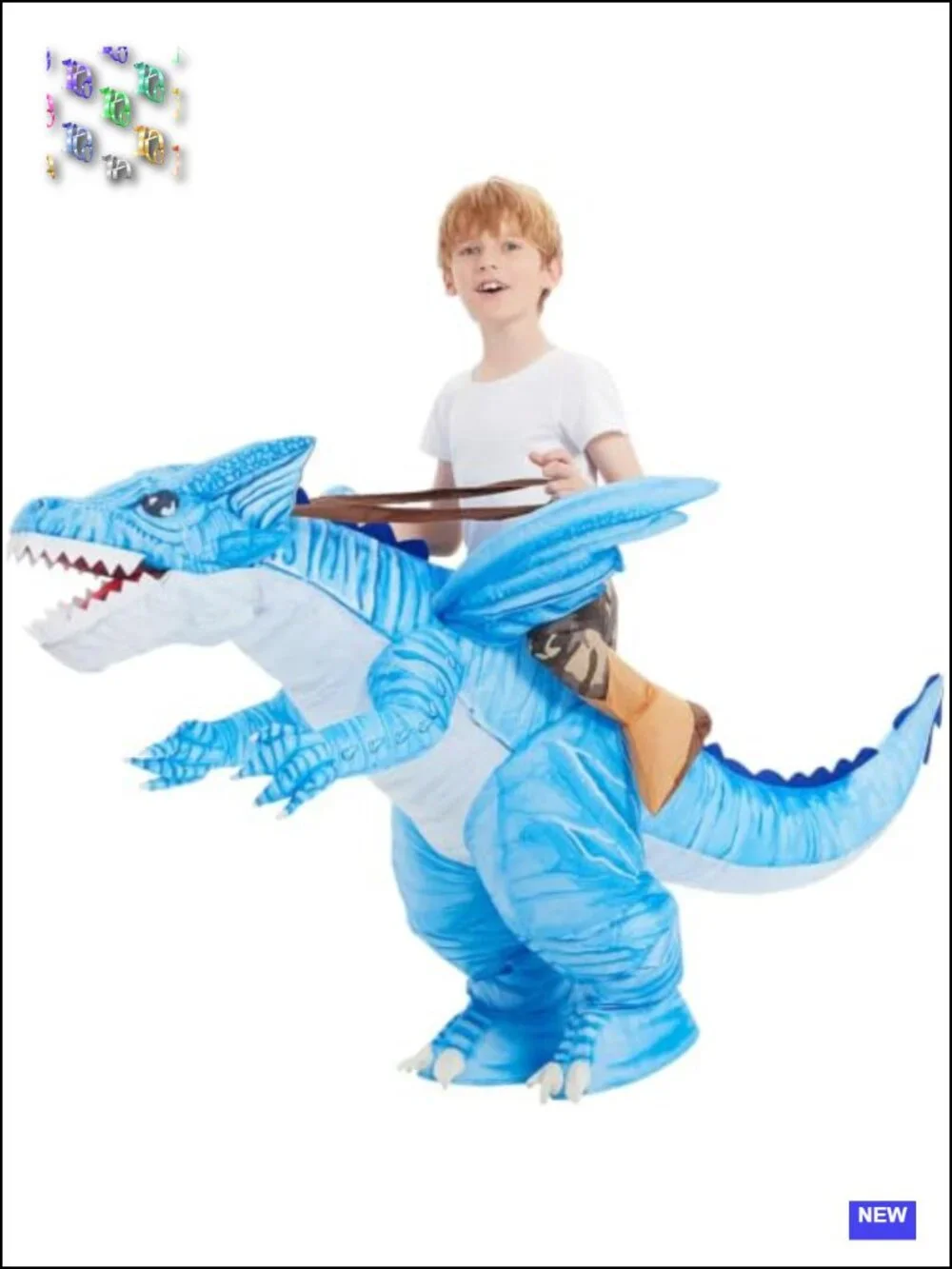 Inflatable Dinosaur Costume for Kids Halloween Boys Girls Blow Up Funny Cosplay