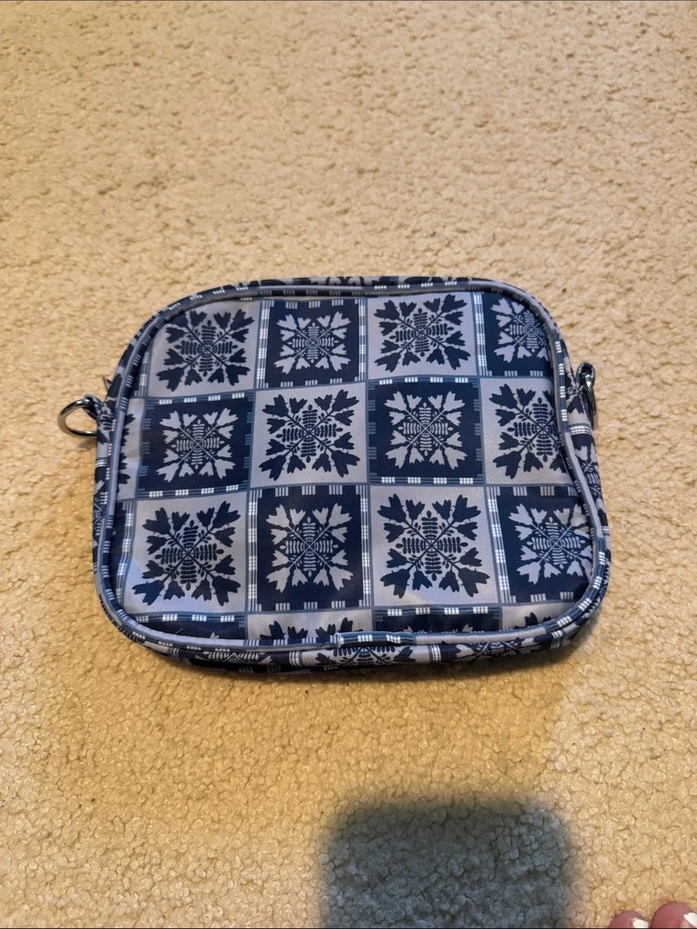Blue Patterned Women's Crossbody Pouch