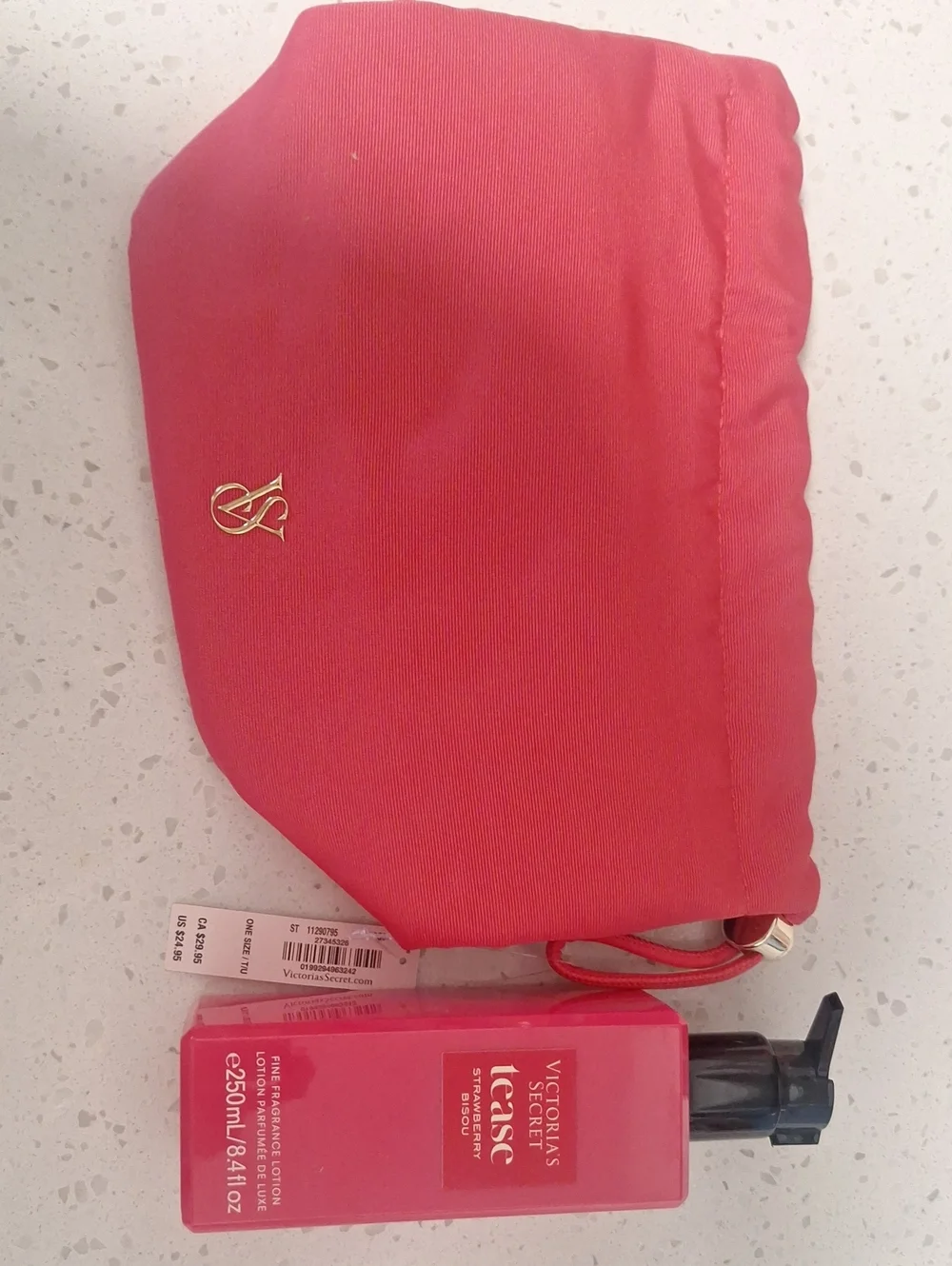 Strawberry Bisou Lotion And Hot Pink Bag