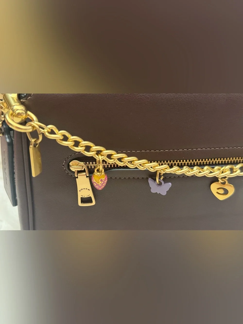 Jequiba designer inspired Gold bag Charm Chain and key holder