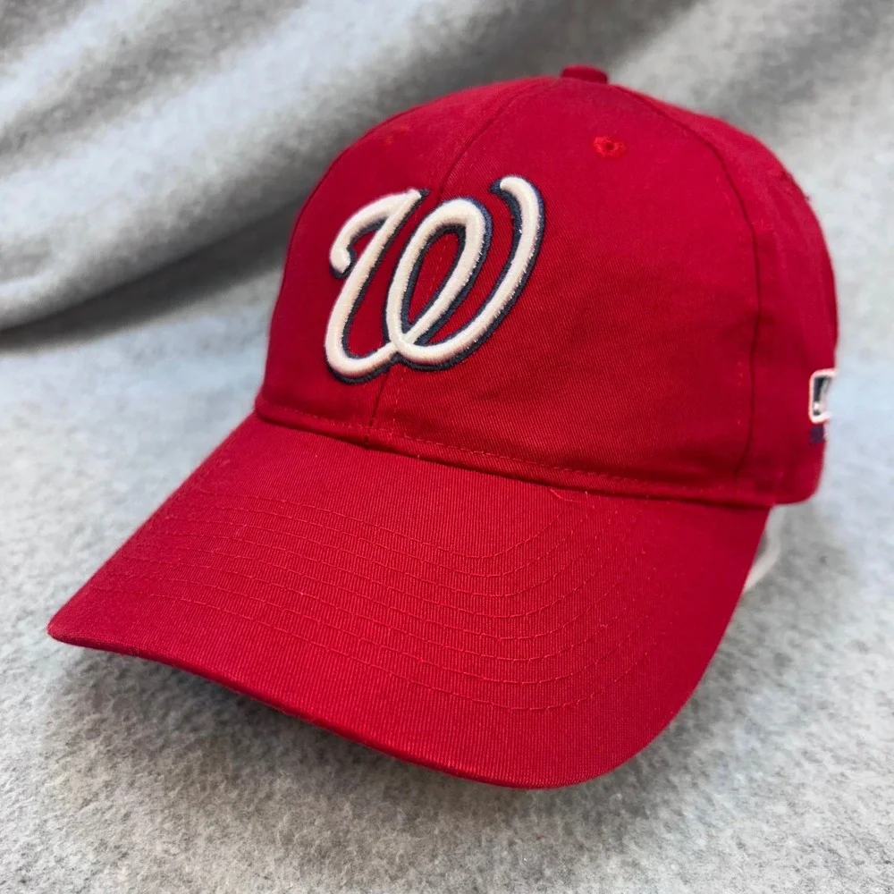 Washington Nationals Y Red OC Sports Baseball Hat Kleenex Promo Adjustableuth