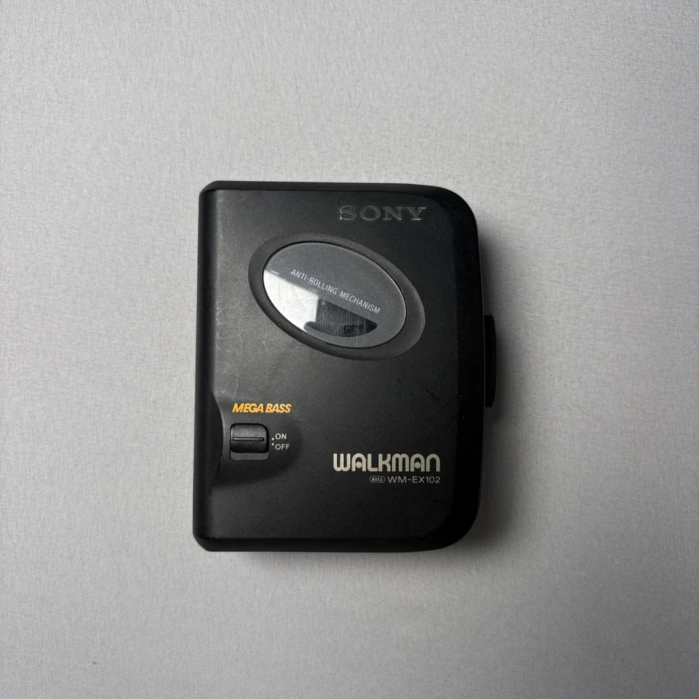 Sony Walkman WM-EX102 Cassette Player Mega Bass Black Vintage Tested and Working