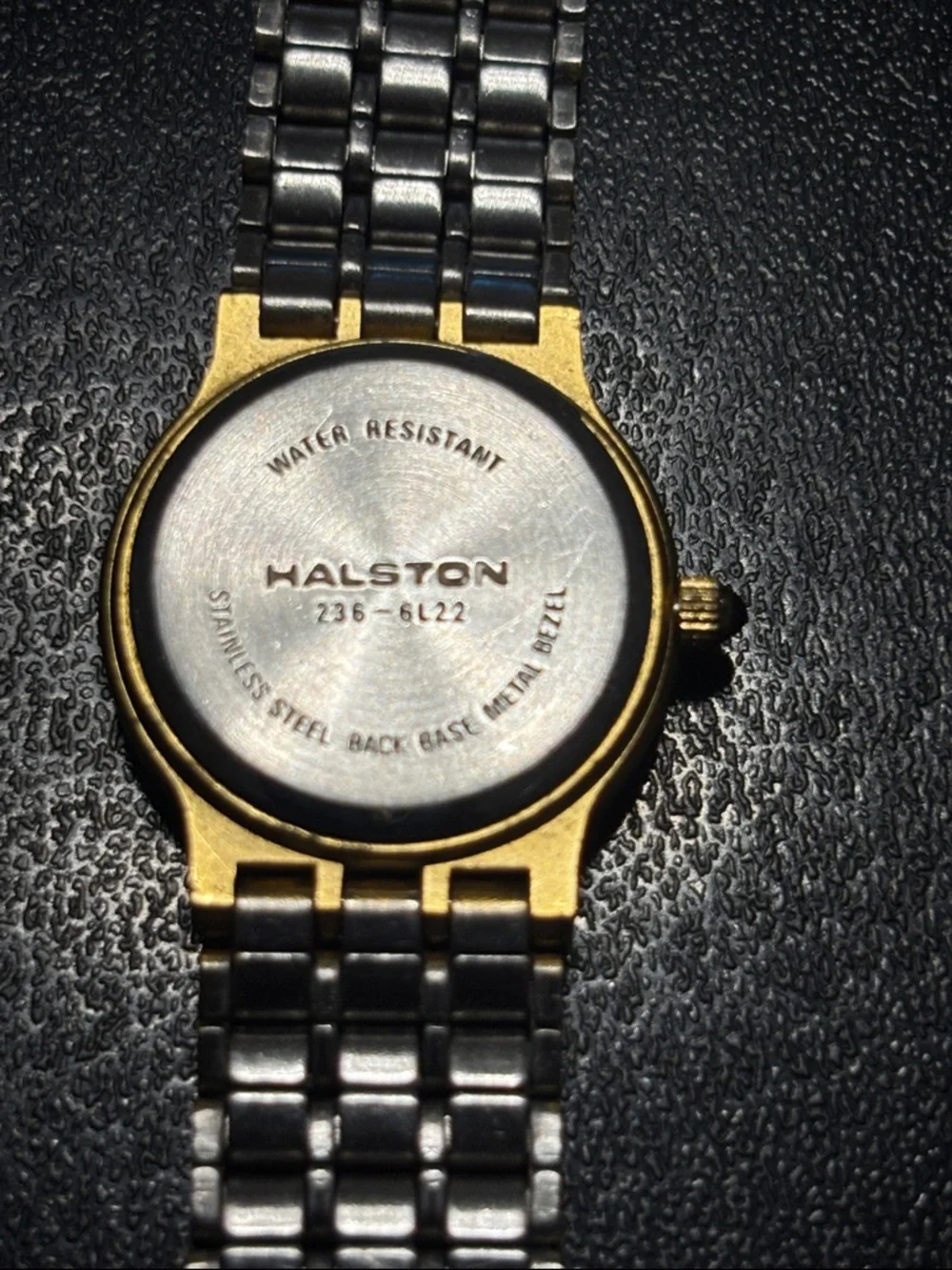 Halston Heritage signs dress steel