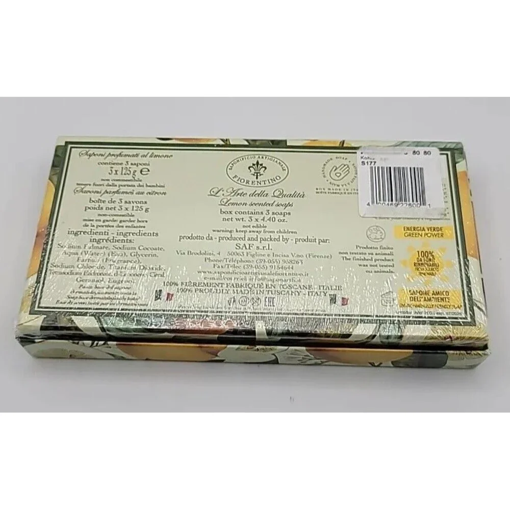 Saponificio Artigianale Fiorentino Lemon Scented Soaps (3) SEALED