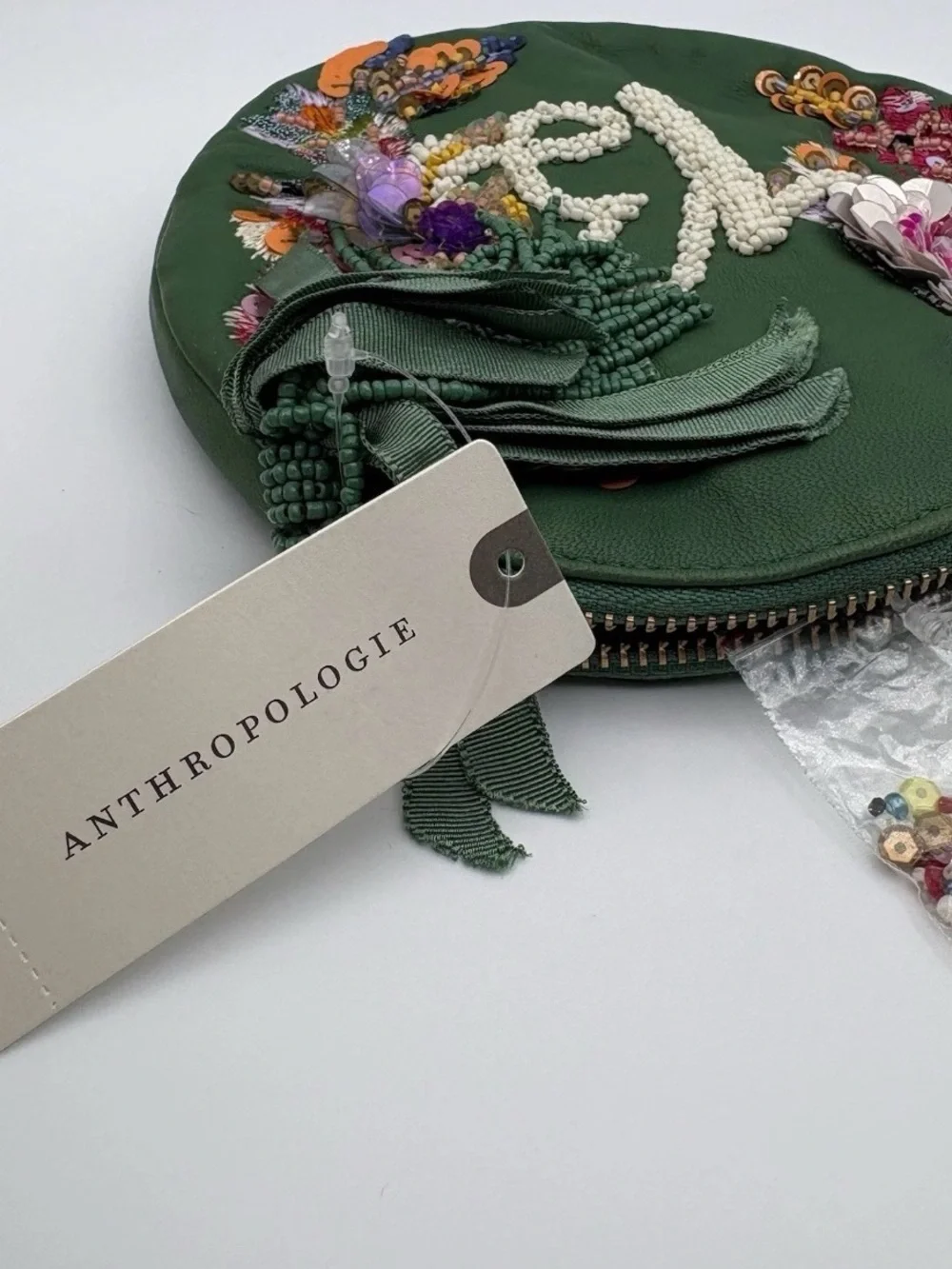 Anthropologie round green