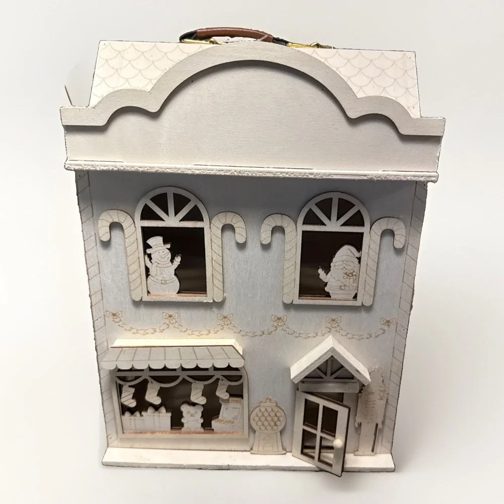 BRAND NEW W/TAGS Make Market DIY Christmas Wood Doll House 12
