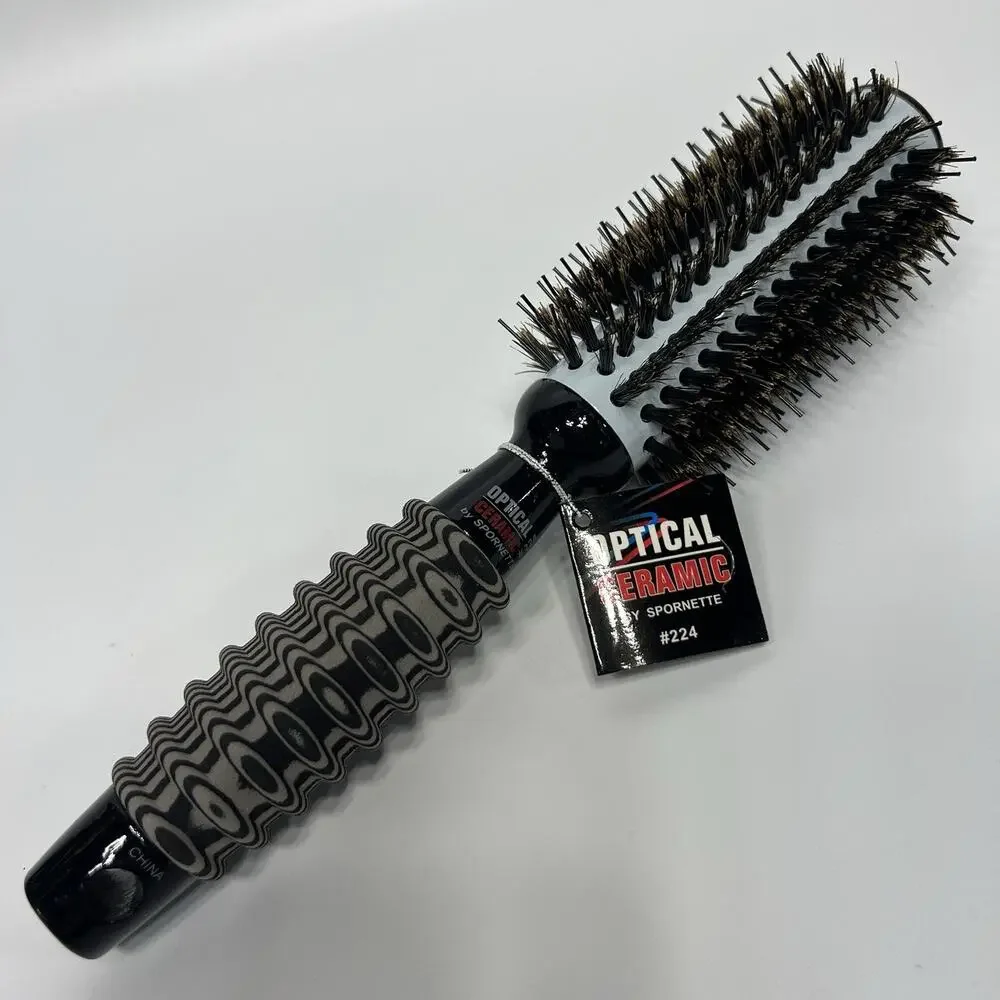 Spornette #224 Optical Ceramic Barrel Round Brush Boar & Nylon Bristles 1
