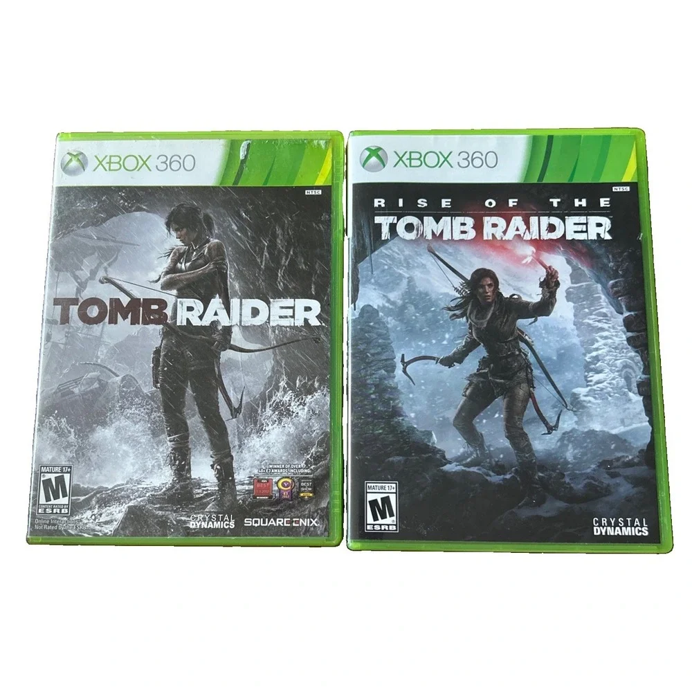 Rise of the Tomb Raider (Microsoft Xbox 360, 2015) Tomb Raider  Lot of 2