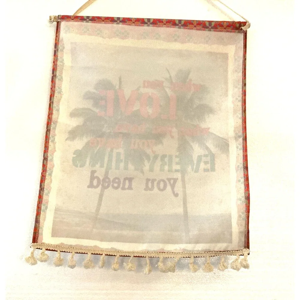 NWT Natural Life Canvas Wall Hanging 