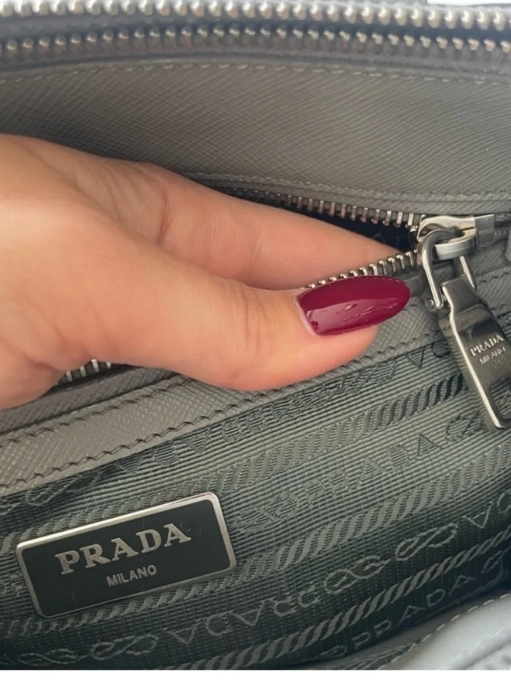 Prada signature front saffiano