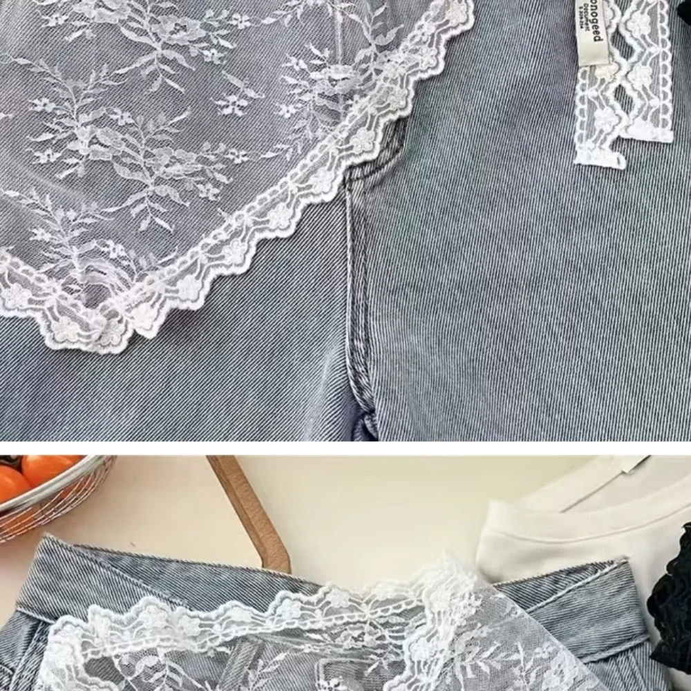 NEW ! Boho White Lace Trim Camisole Overlay / head scarf