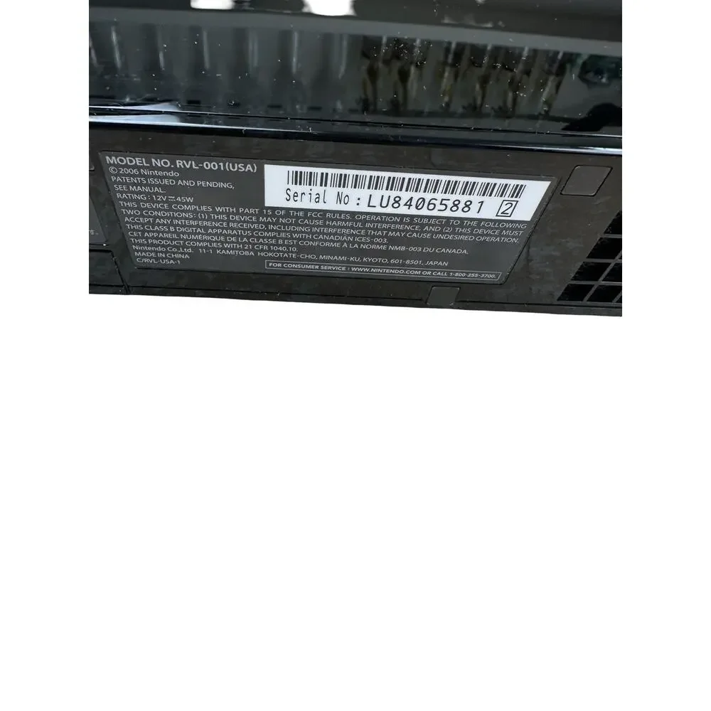 Nintendo black wii
