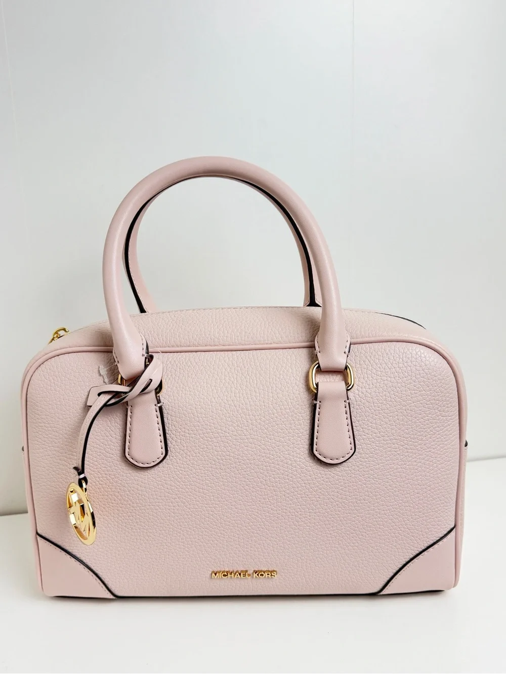 Michael Kors Blush Pink Pebbled leather satchel