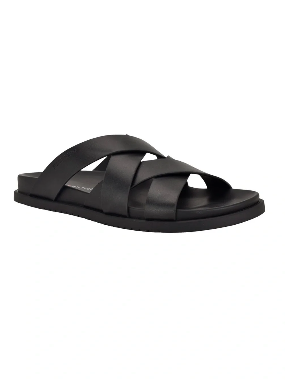 Tommy Hilfiger Black Crisscross Slide Sandals