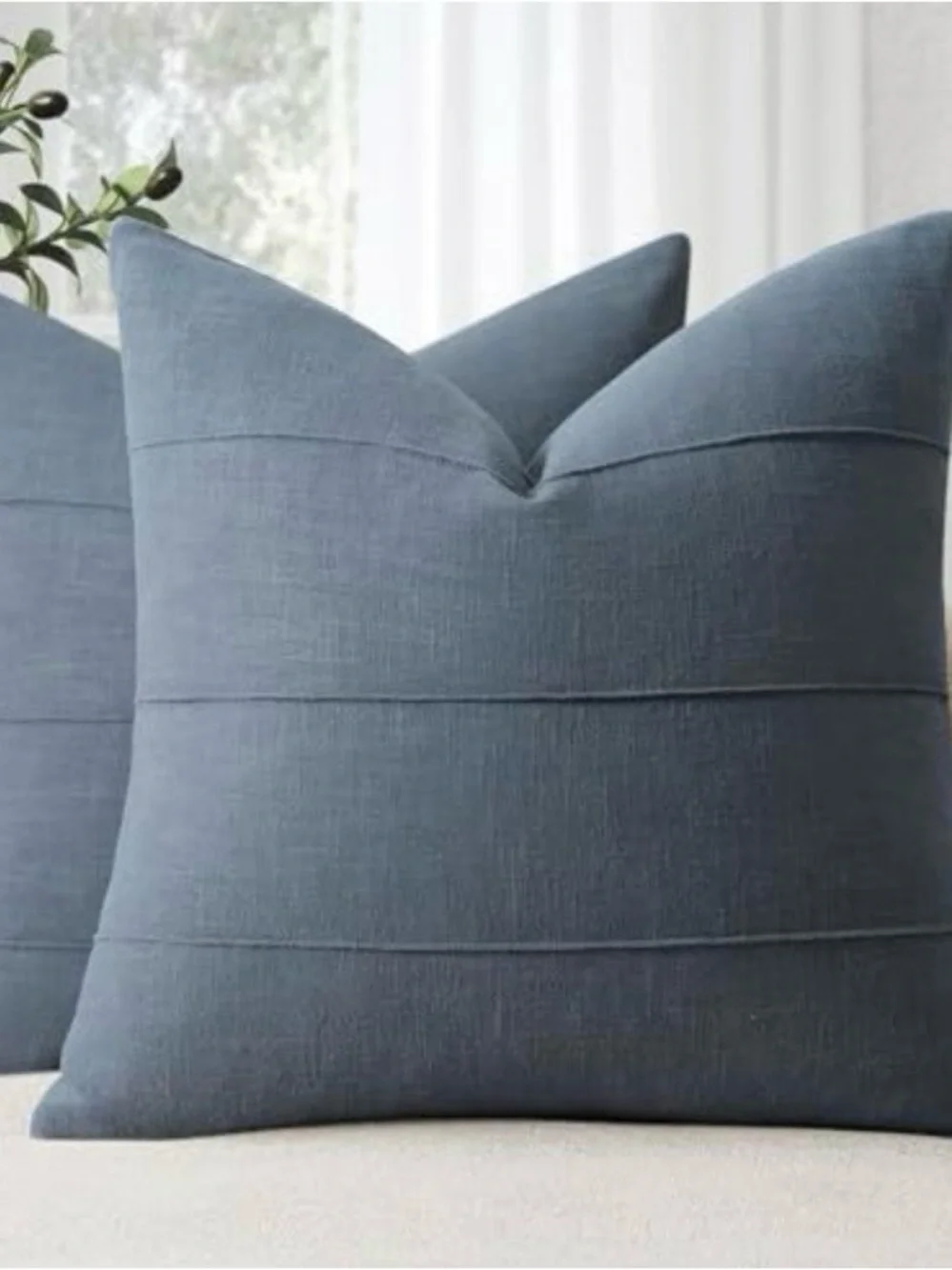 Classic Solid Blue Decorative Throw Pillow Covers - Home Bedding