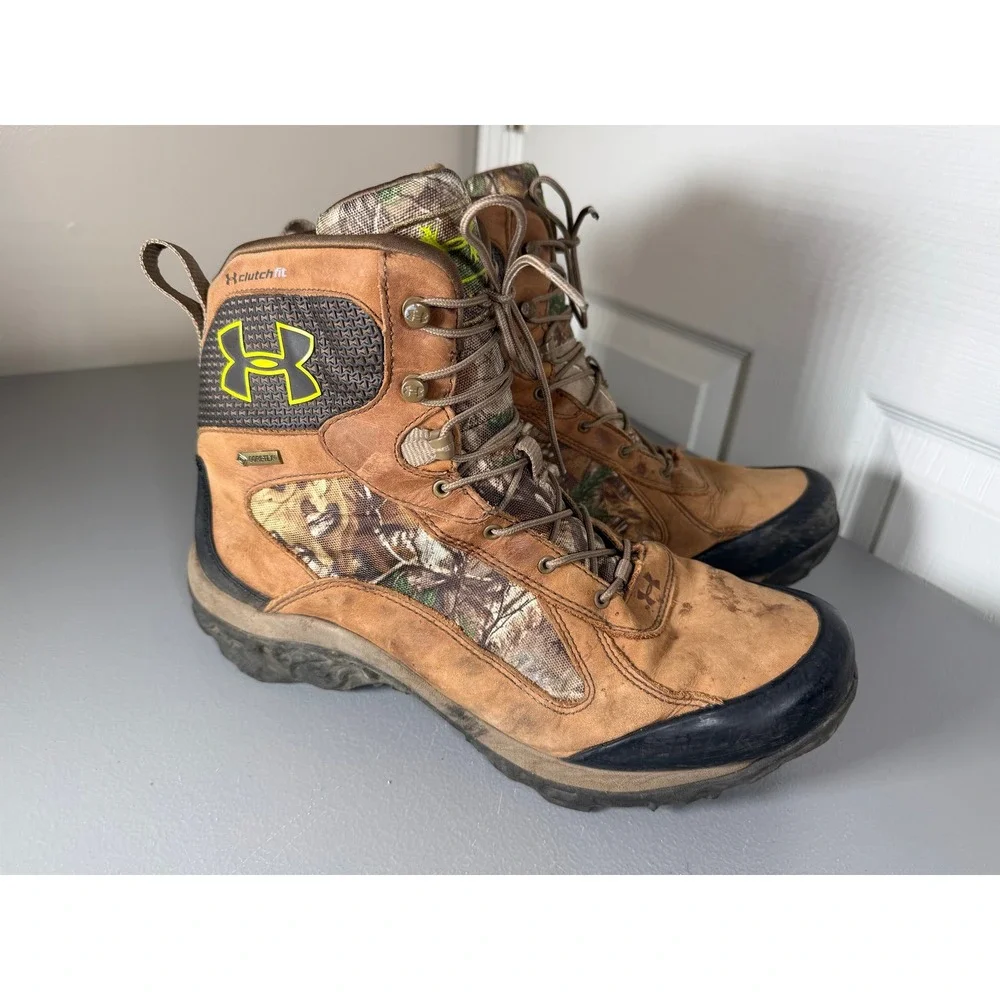 Under Armour ClutchFit Gore-Tex Hunting Boots Camo Brown Mens 12 1250113-946
