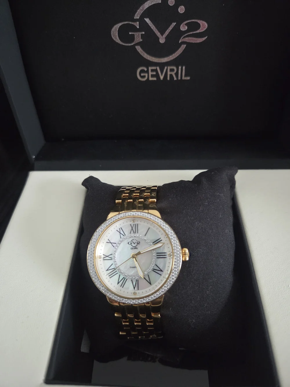 EVRI Gold-Tone Women's Watch with Mother-of-Pearl Dial