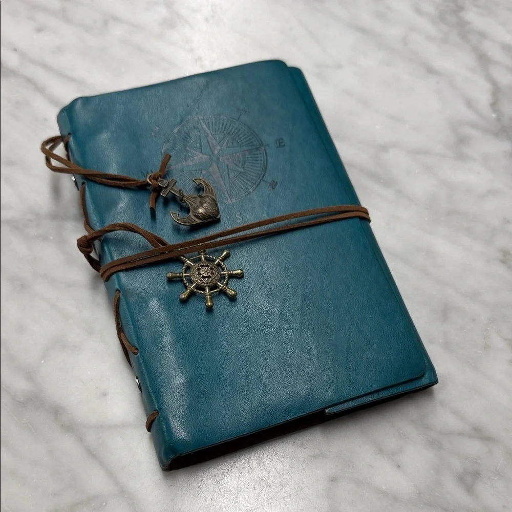 Maleden Leather Journal Diary Sketchpad Notebook Refillable Nautical Charm