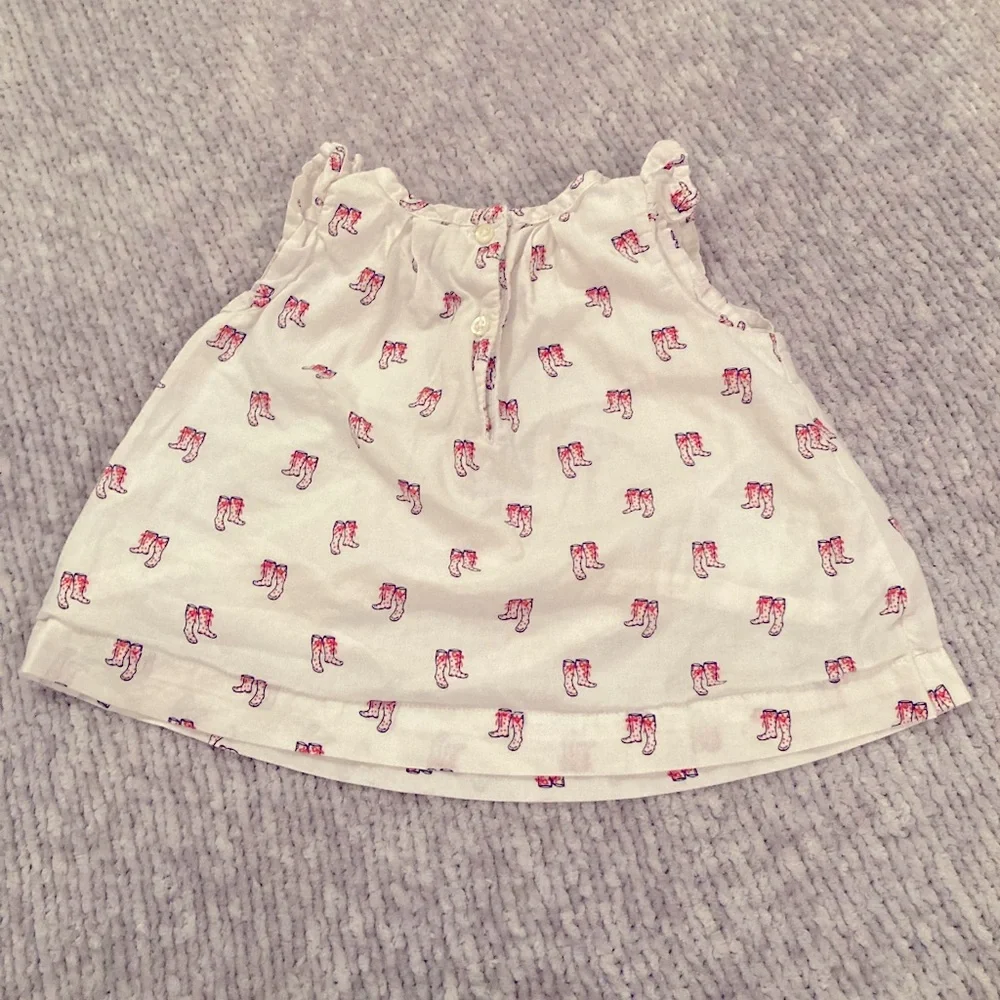 Paddington Bear for baby Gap Top‎ Blouse Boot Print 3-6 months
