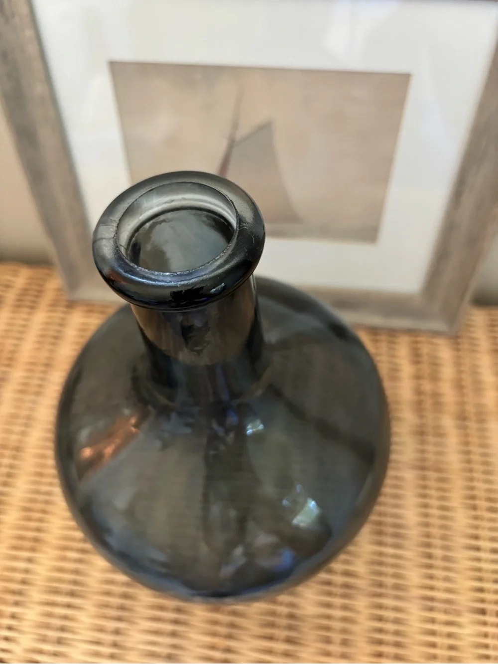 Blue Glass Decorative Vase - Home Accents