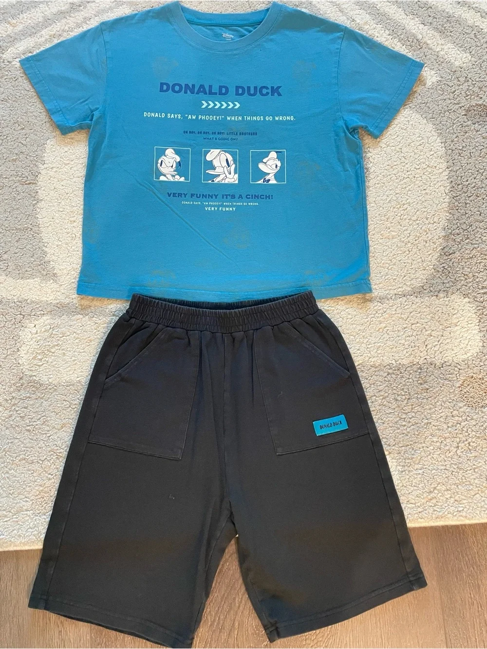 Donald Duck Toddler/Youth Black Pull-On Shorts