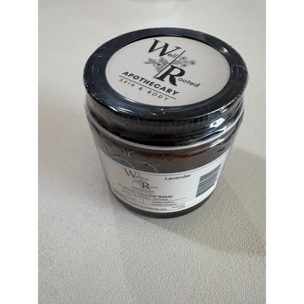 Well Rooted Apothecary Whipped Tallow Balm Lavender 4oz‎ Beef Tallow new