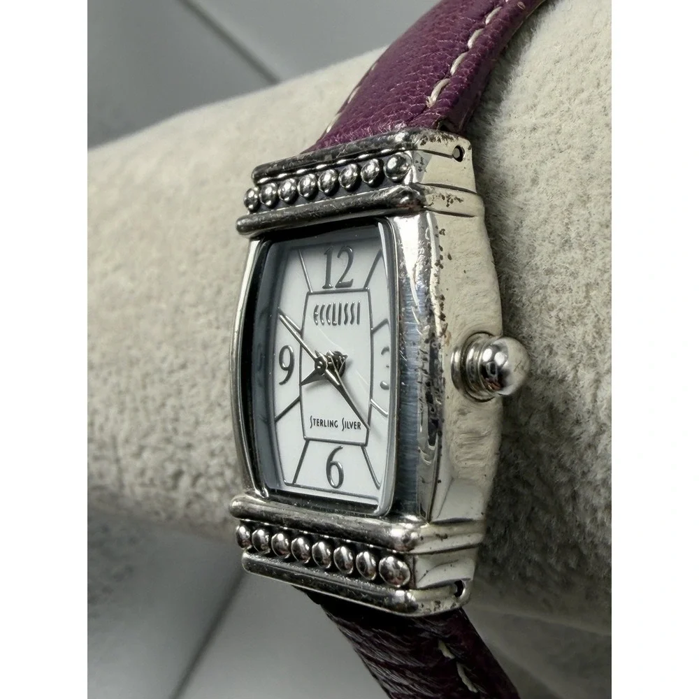 Ecclissi 23520 New Battery Sterling Silver 925 Ladies Watch 21MM 7.25