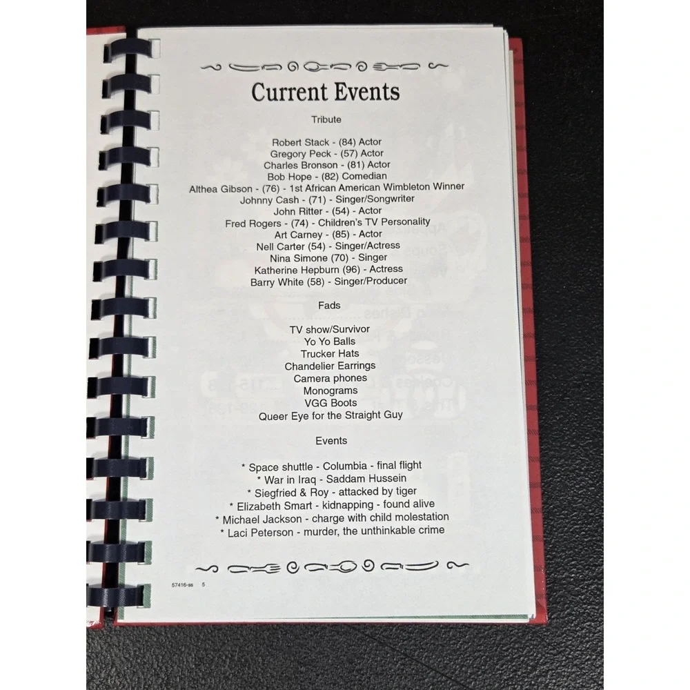 Scott Middle School Families Cookbook Coatesville, Pennsylvania Recipe Book 2004