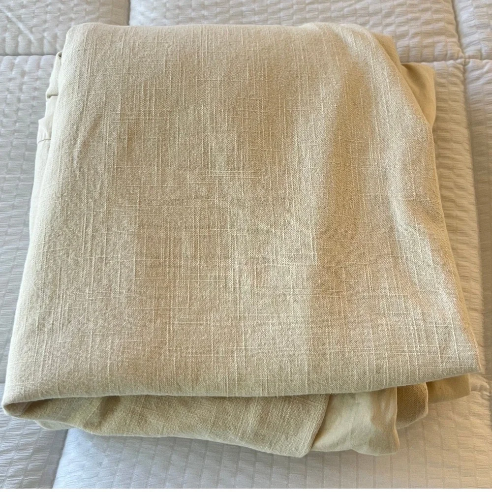 Casaluna Heavyweight Linen Blend Duvet Cover Full / Queen Natural Beige Textured