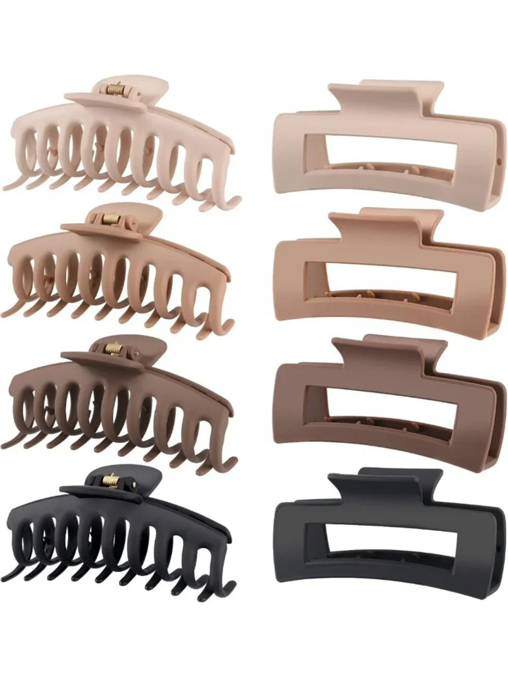 Large Hair Claw Clips for Women - Strong Hold Matte Banana Clips for All Hair
