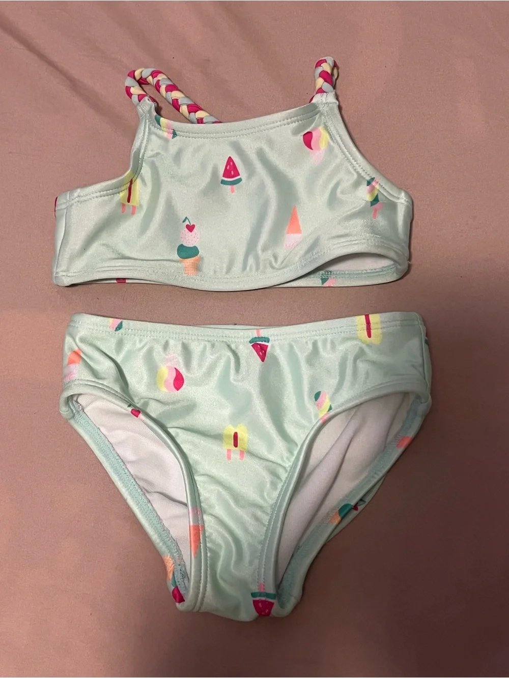 Infant Mint Print Two-Piece Swimsuit NWOT