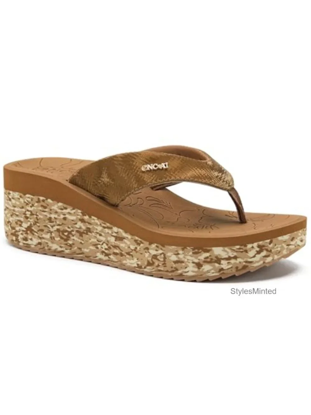 Womens Platform Wedge Flip Flops Dressy Chunky Sandals with Arch Support Summer