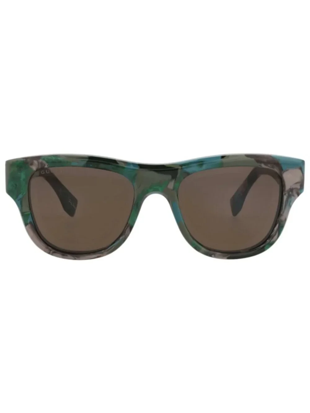 New Gucci Women's Sunglasses Square Rectangle Recycled Acetate Frame Mens Green