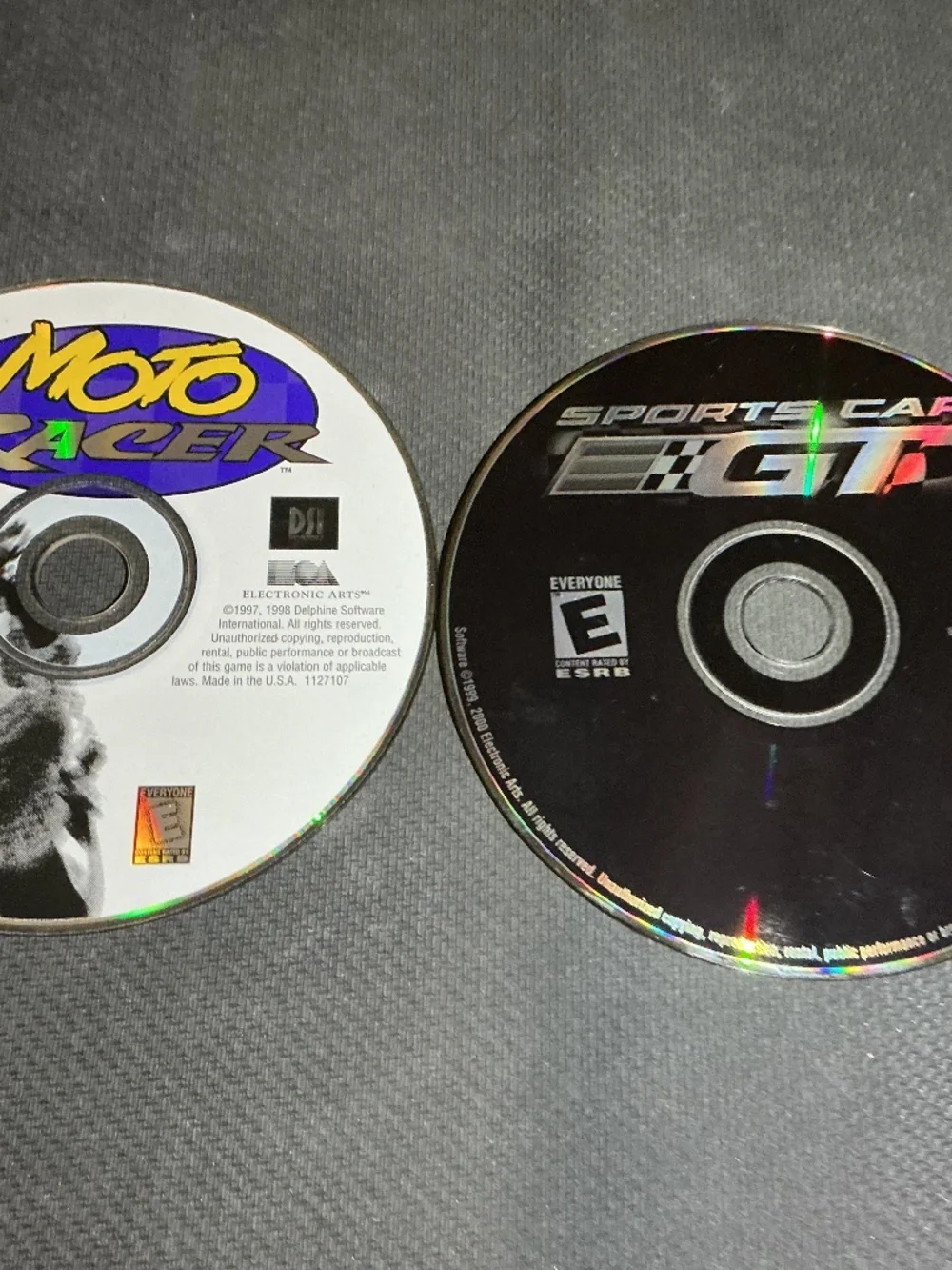Moto Racer  and Sports Car GT PC games untested Loose Discs