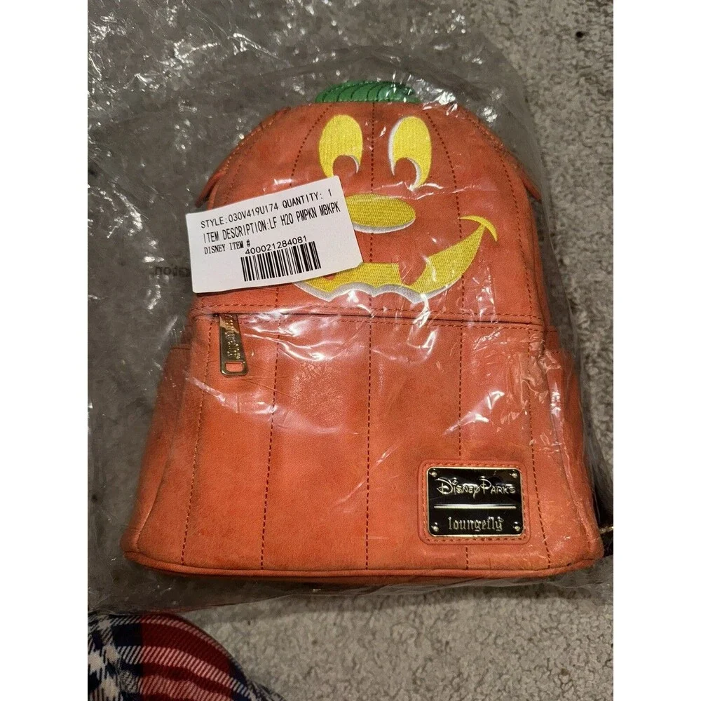 Disney Parks Retired Mickey Pumpkin Halloween Cosplay Loungefly Backpack Sealed