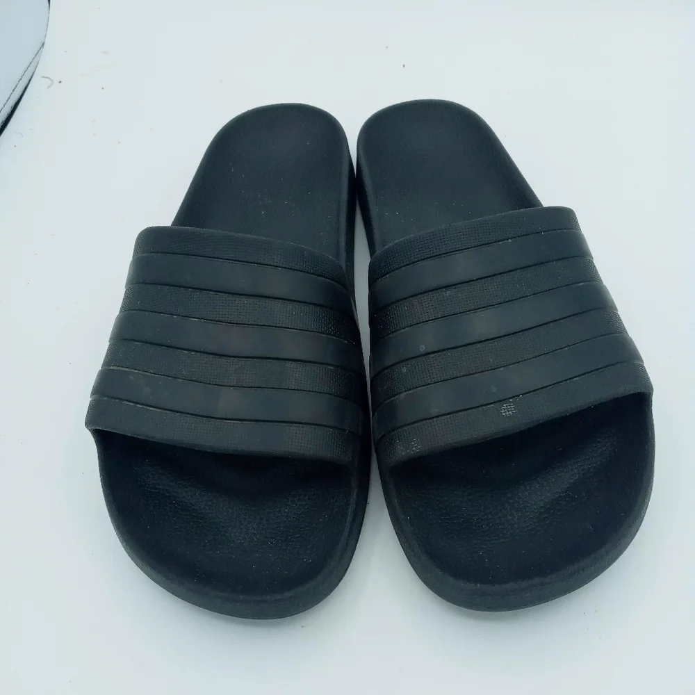 Adidas Adilette All Black Comfort Slides Size 10