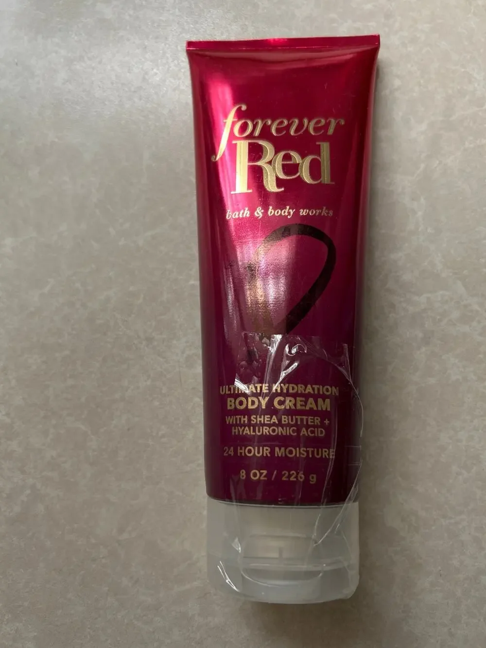 New Bath & Body Works Forever Red Body Cream Shea Butter Hyaluronic Acid 8oz