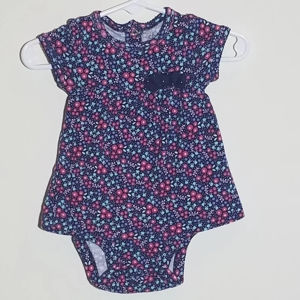 Carter's Floral Onepiece Bodysuit Dress 0/3m