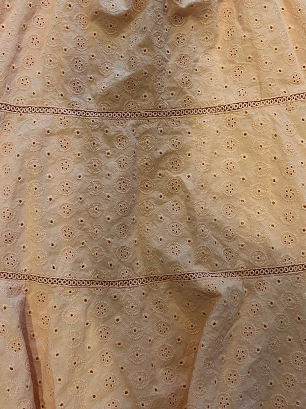 Carters Girls Peach Eyelet Sundress with Ruffle Hem‎