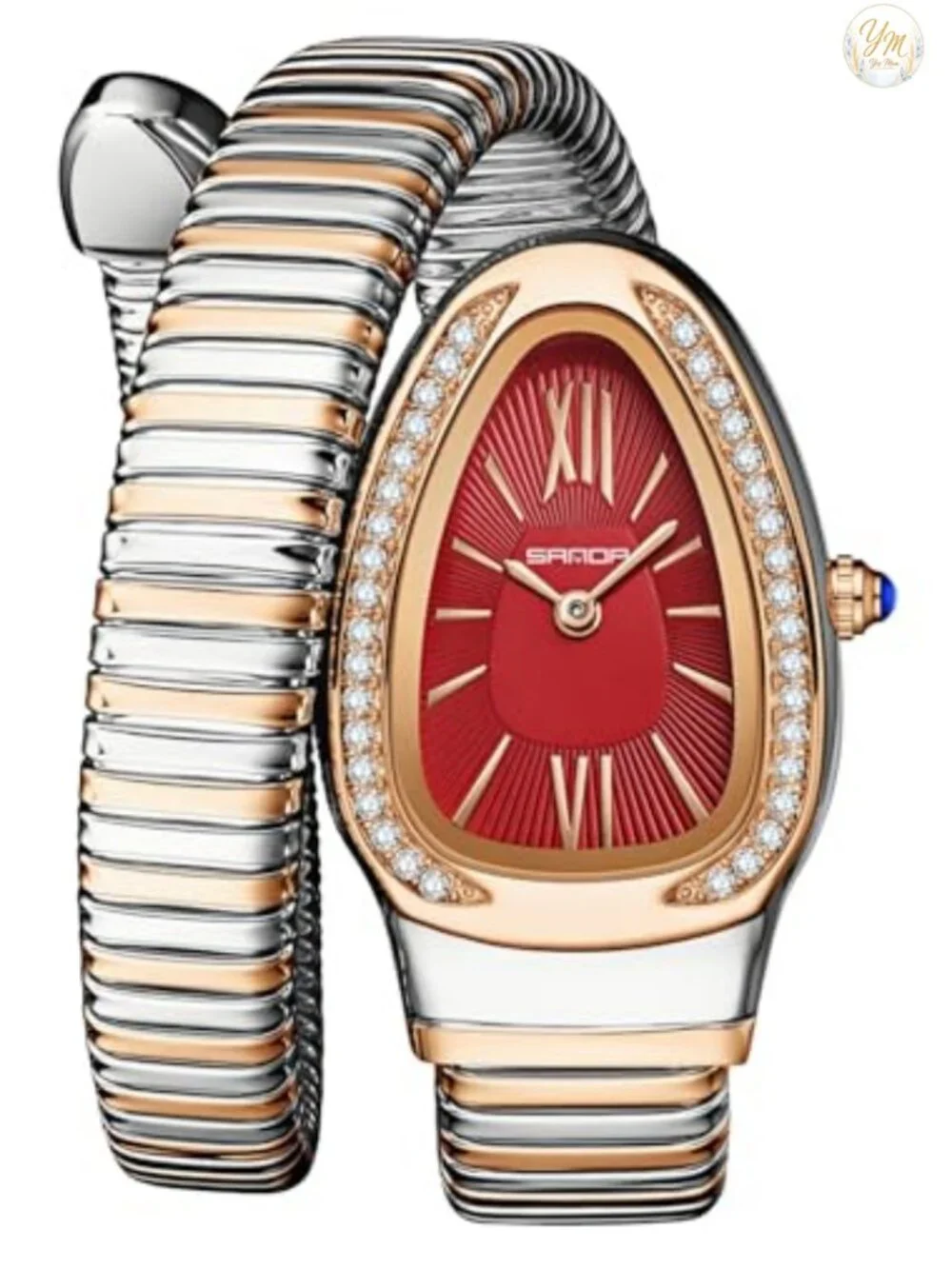 Elegant Snake Wrap Bracelet Watch for Women - Quartz Cuff Wristwatch
