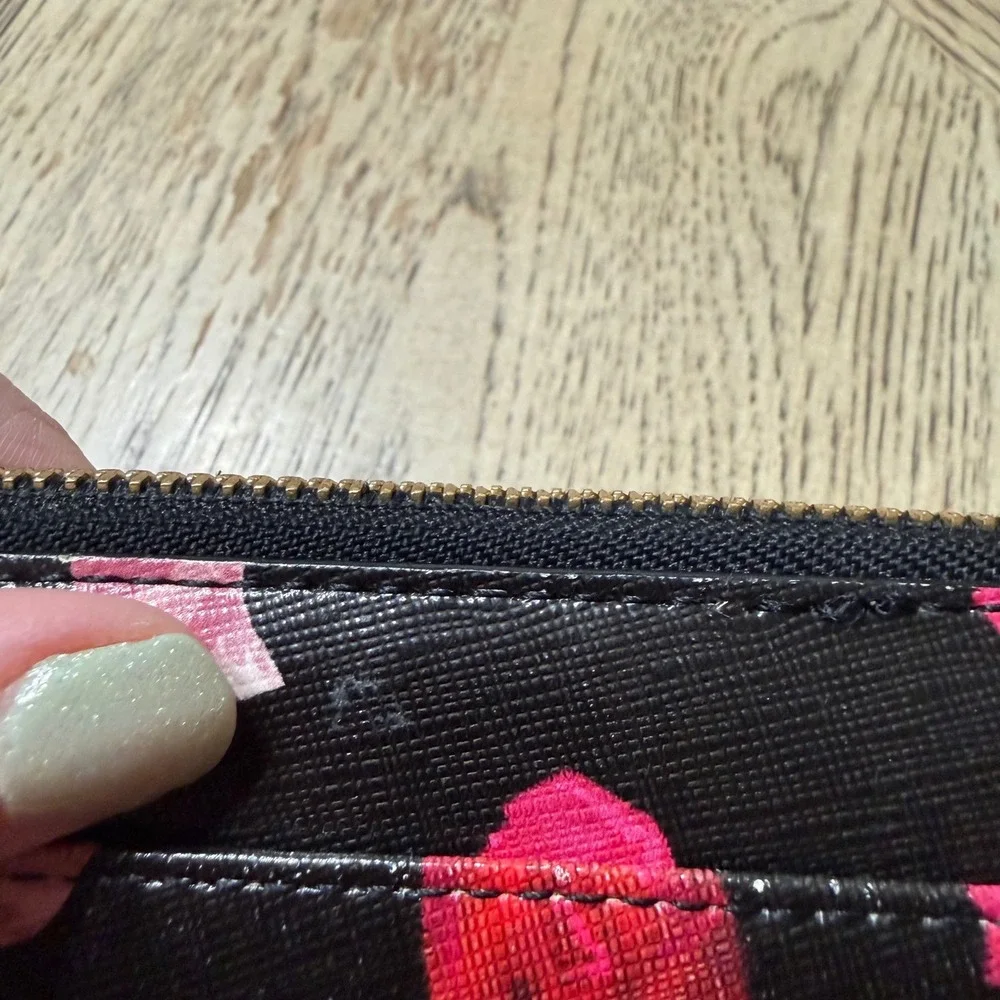 Kate Spade Black Candy Continental‎ Large Zip Around Wallet